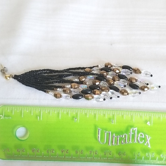 Black Copper Bead Earrings - Picture 4 of 4